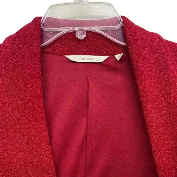 Soft Surroundings Size M Natalya Lined Jacket Zip Pockets Open Front Cardigan - Picture 2 of 7